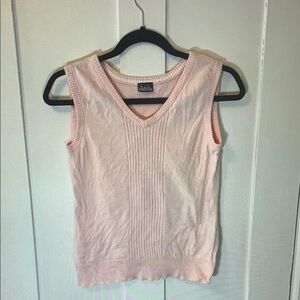 Sleeveless Pink Knit Top